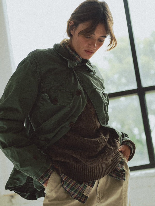 Vintage Polo Ralph Lauren Olive Field Jacket, Cotton Canvas — view 1