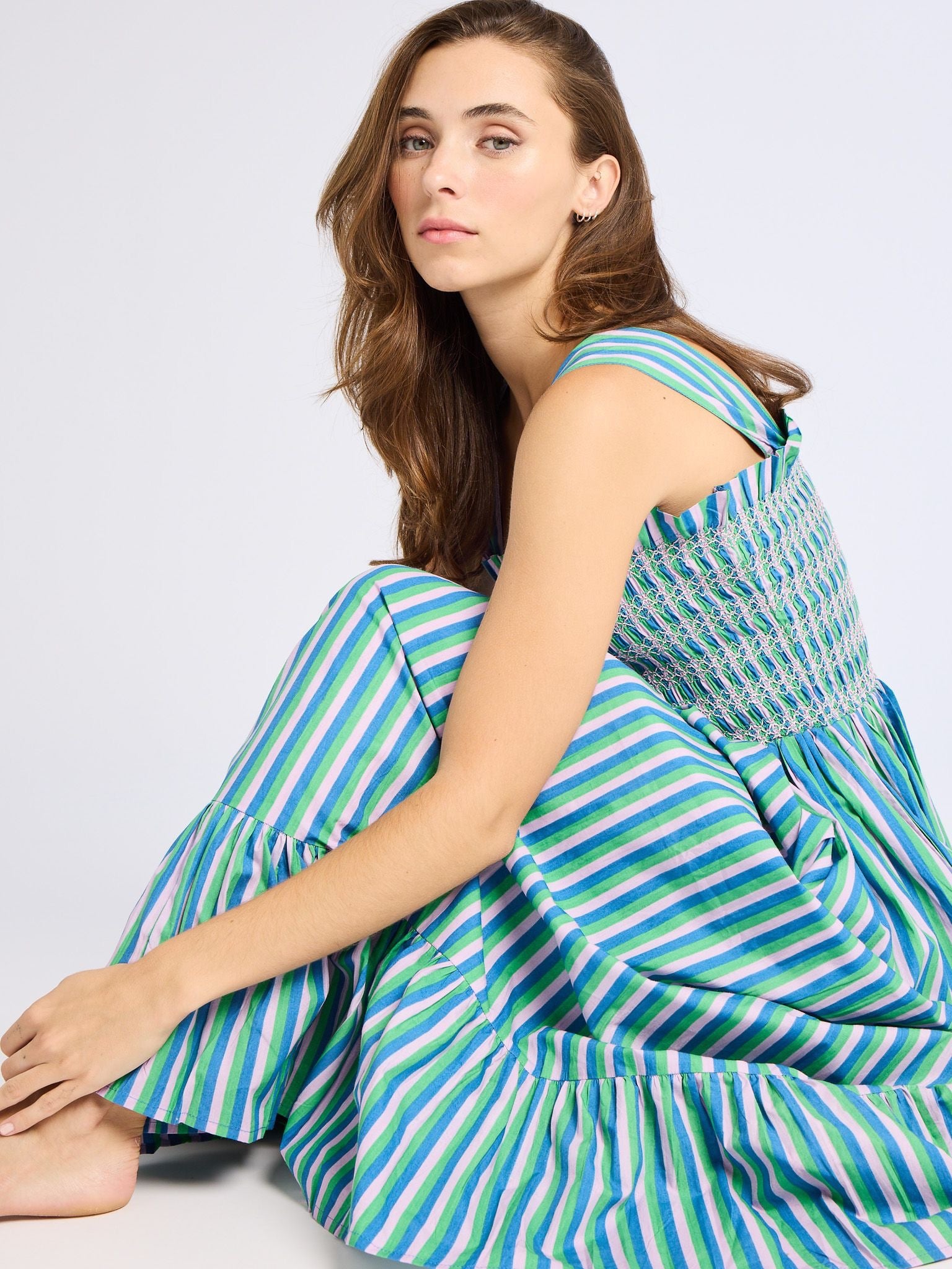 Garden Dress in Printemps Stripe