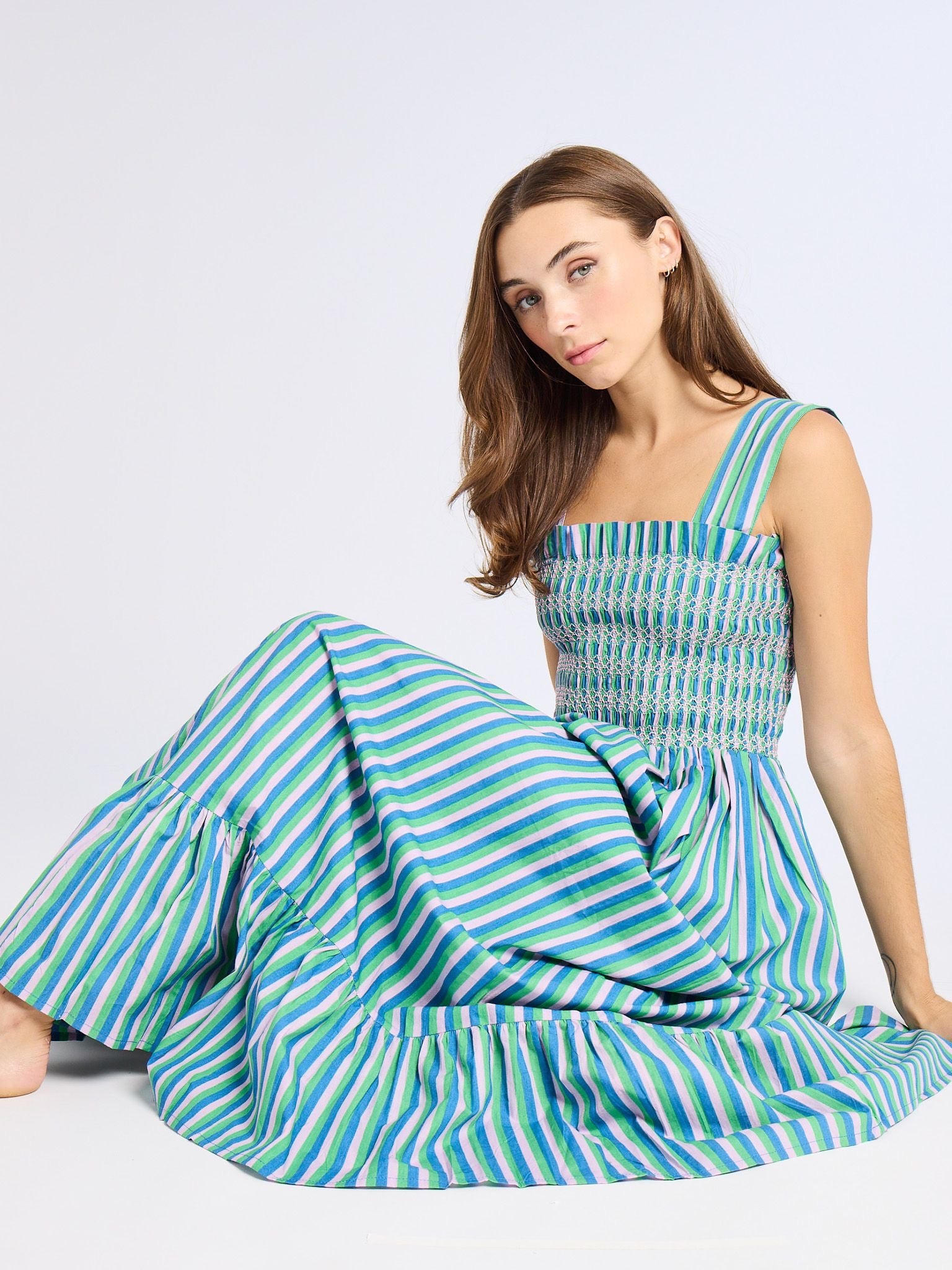 Garden Dress in Printemps Stripe