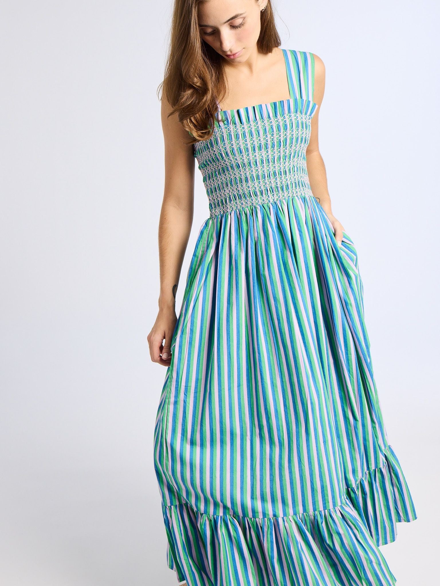 Garden Dress in Printemps Stripe