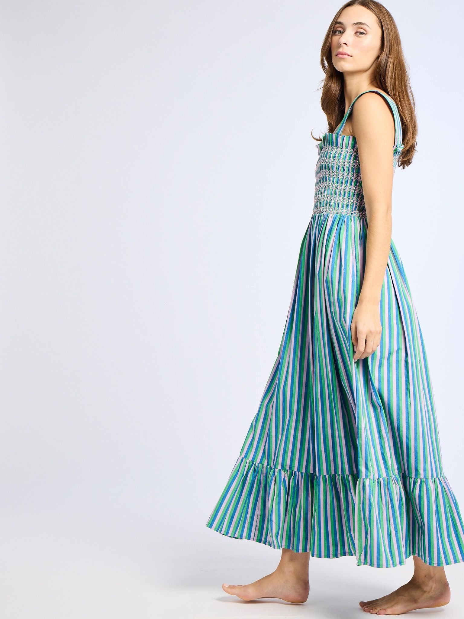 Garden Dress in Printemps Stripe