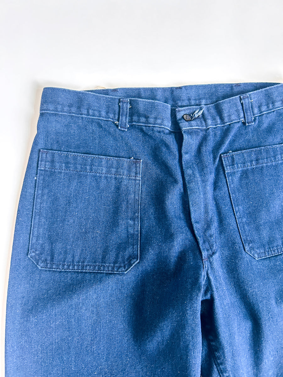 Vintage US Military Denim Utility Trousers, 1996 - L.M. Chapman, Wide Leg - W33"