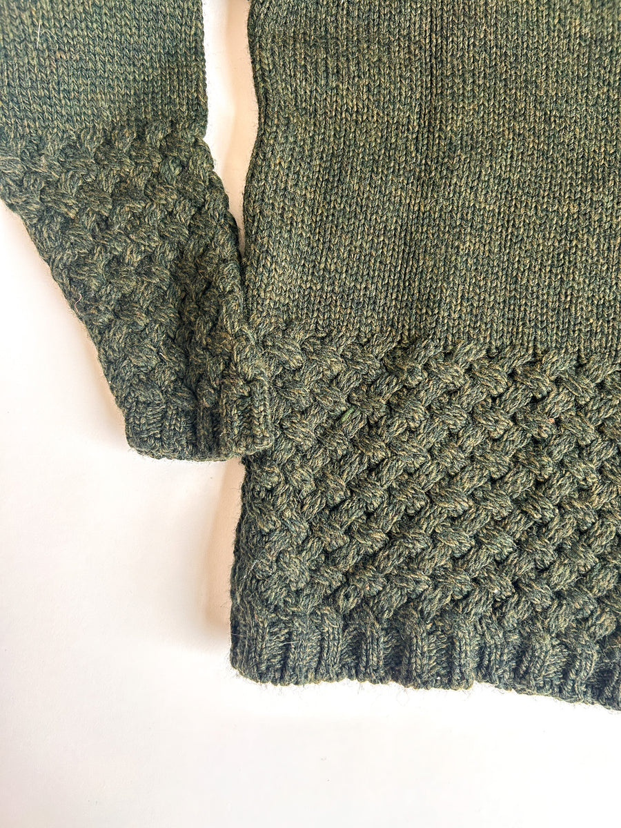 Vintage Aran Crafts Ireland Hand-Knit Turtleneck, Merino — alternate view