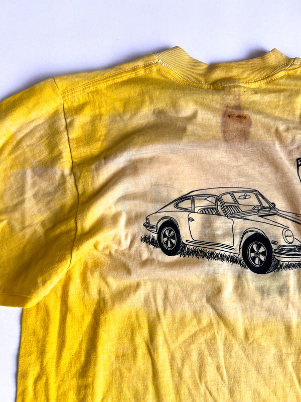 1970s-80s Porsche Single-Stitch Tubular Tee - Yellow — view 4