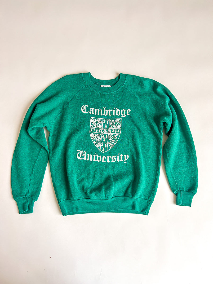 Vintage Cambridge University Crewneck, Made in England - Green