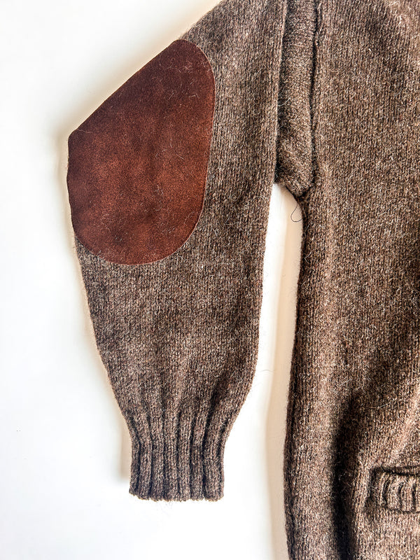 1980s Eddie Bauer Shawl-Collar Wool Cardigan, Suede Elbow Patches, Leather Buttons - Seattle, USA — view 2