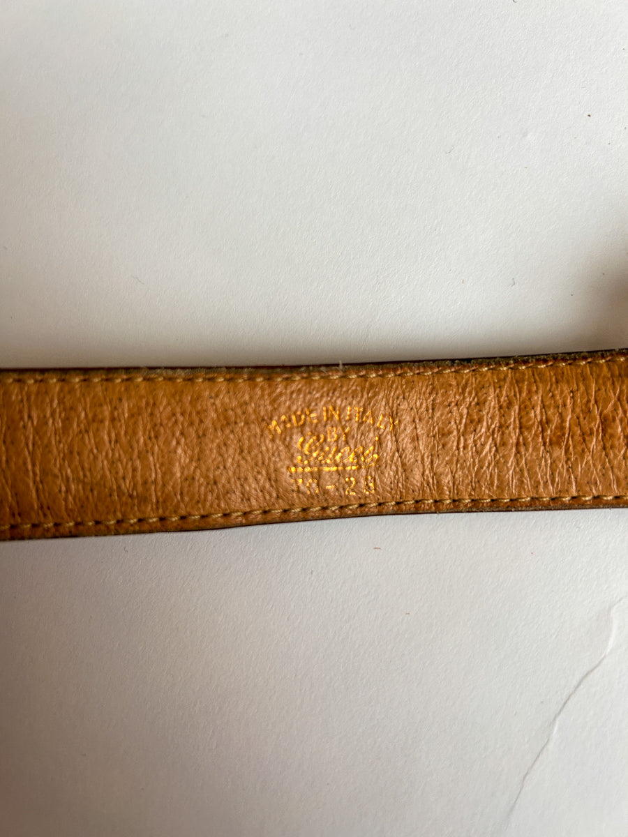 1970s Gucci Braided-Buckle Belt, Made in Italy - Tan Leather — alternate view
