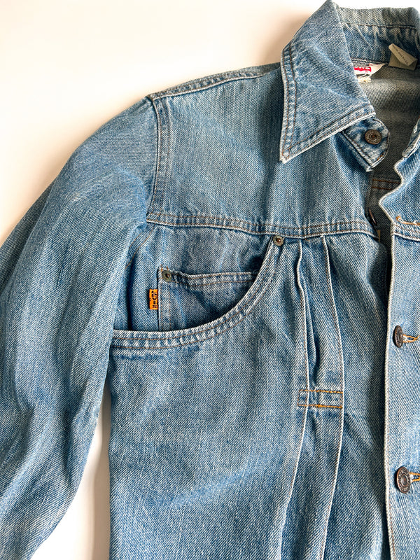 Vintage Levi's Orange Tab Denim Trucker Jacket, Made in USA — view 6