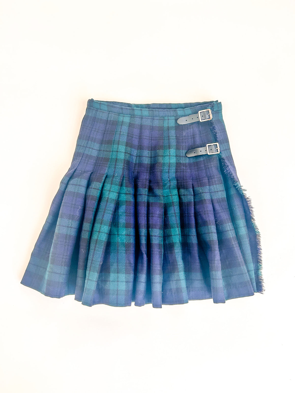 Vintage Geoffrey (Tailor) Black Watch Kilt Skirt, Pure New Wool - W24-27"