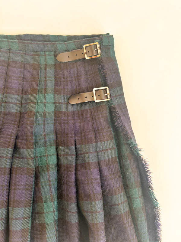Vintage Geoffrey (Tailor) Black Watch Kilt Skirt, Pure New Wool - W24-27" — view 6