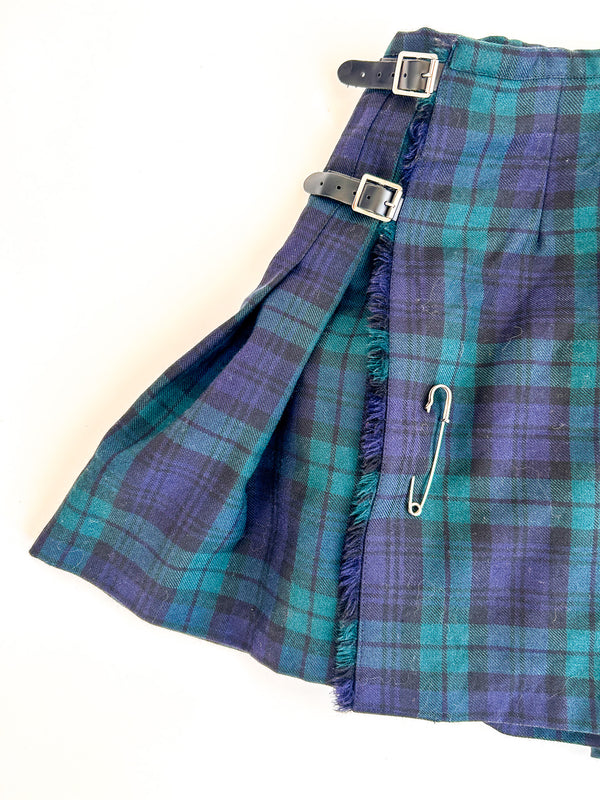 Vintage Geoffrey (Tailor) Black Watch Kilt Skirt, Pure New Wool - W24-27" — view 2