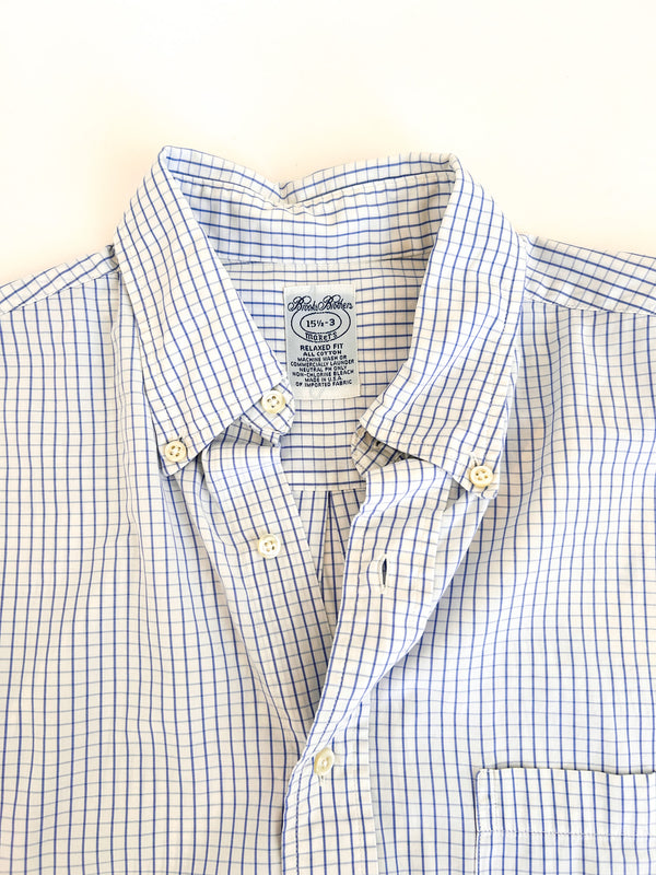 Vintage Brooks Brothers Makers Windowpane Oxford, Made in USA — view 2