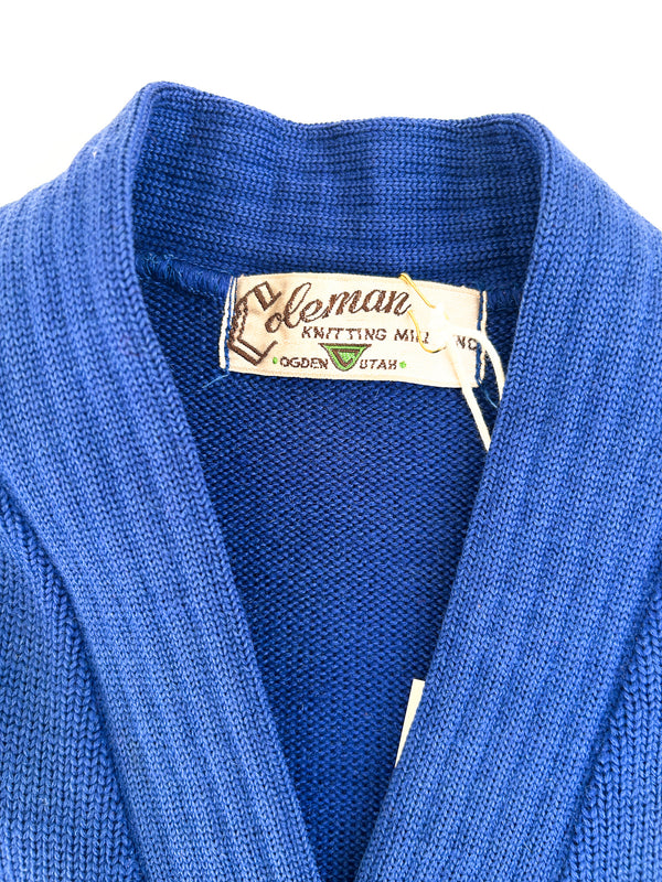 1957 Glenna Stahl Letter Cardigan, Lyman Wyoming - Coleman Knitting Mills — view 6
