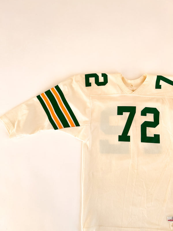 Vintage Russell Top Teams #72 Football Jersey, Efinger - Green and Orange — view 1