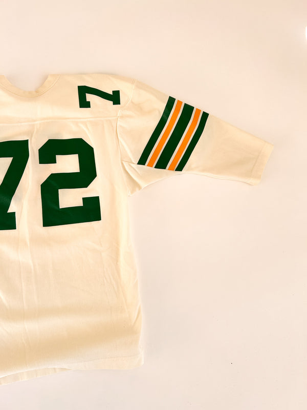 Vintage Russell Top Teams #72 Football Jersey, Efinger - Green and Orange — view 7