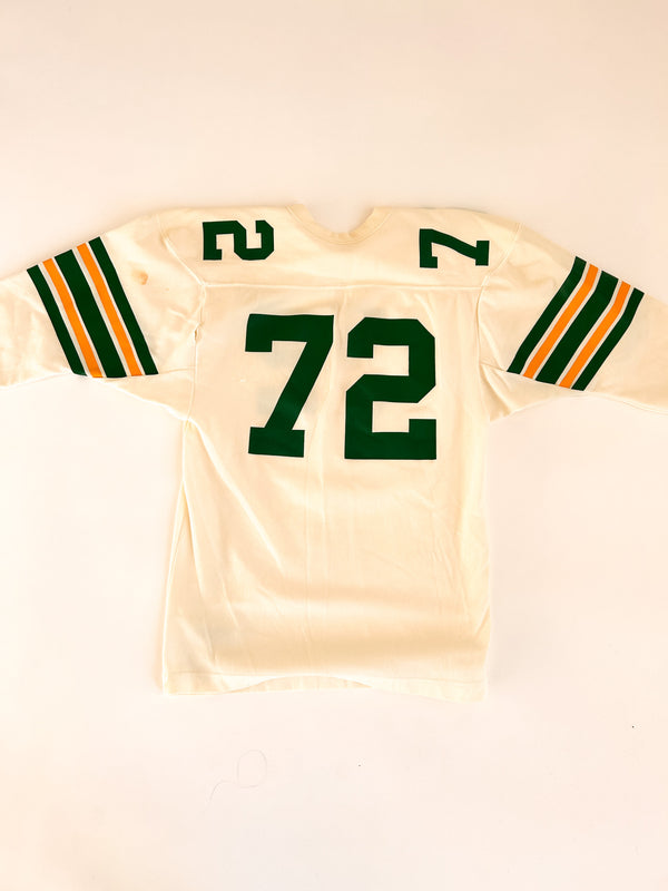 Vintage Russell Top Teams #72 Football Jersey, Efinger - Green and Orange — view 9