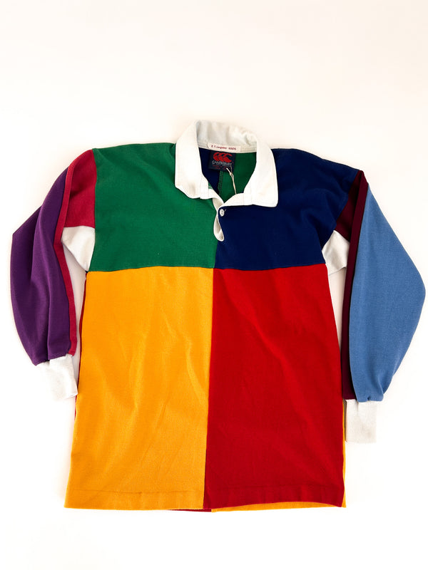 Vintage Canterbury of New Zealand Colour-Block Rugby Jersey, Made in New Zealand - C.T. Longeway — view 1