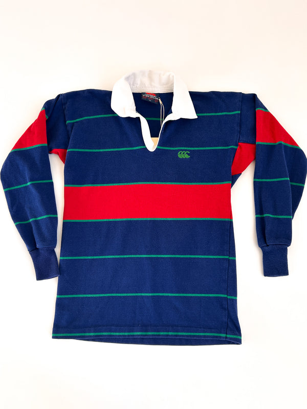 Vintage Canterbury of New Zealand Rugby Shirt - Navy, Red and Kelly Green — view 1