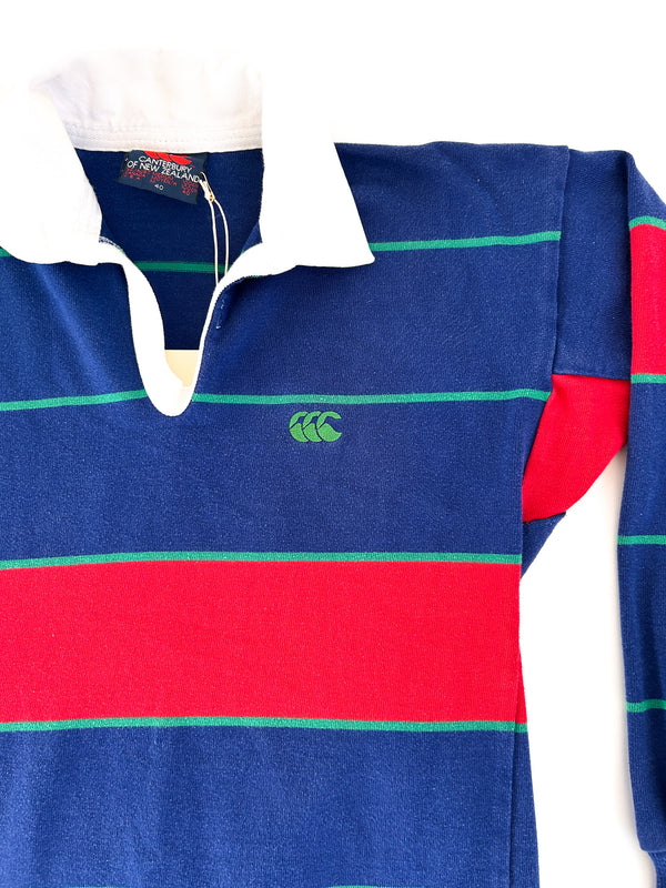 Vintage Canterbury of New Zealand Rugby Shirt - Navy, Red and Kelly Green — view 2