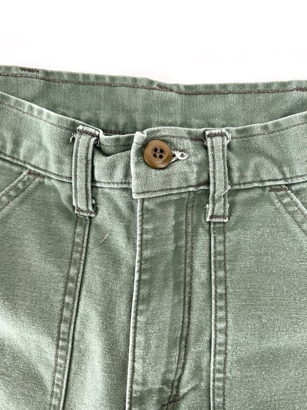 Vintage Stan Ray Four-Pocket Fatigue Trousers, Military Green - Made in USA - W28" — view 4