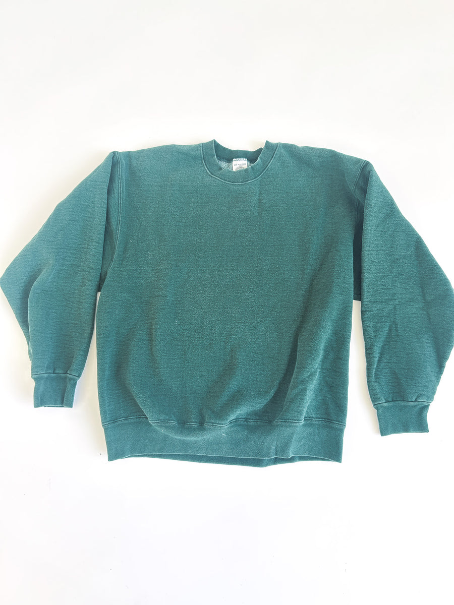 Vintage Munsingwear Heavyweight Crewneck Sweatshirt, Forest Green - Made in USA, Size L — alternate view