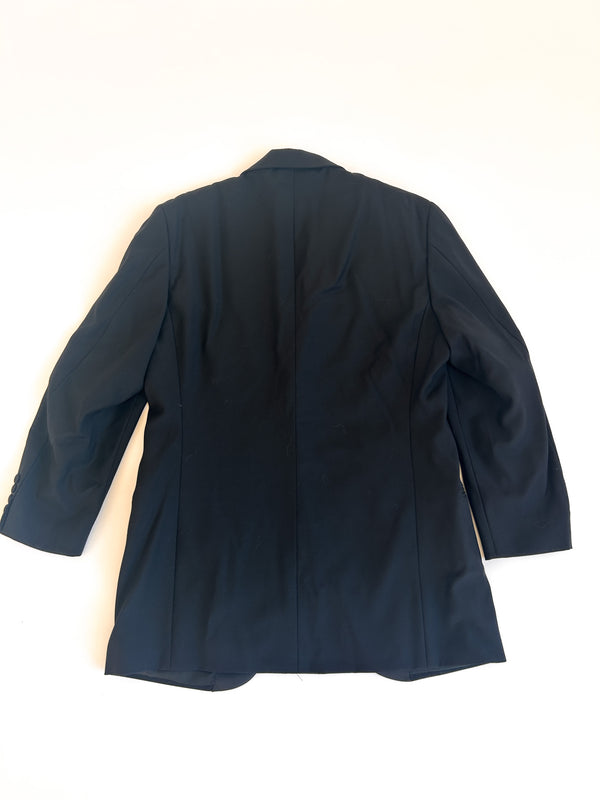 Vintage Polo by Ralph Lauren Black Dinner Jacket - Extra Fine Virgin Wool, Made in Italy, 39R — view 8