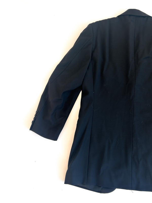 Vintage Polo by Ralph Lauren Black Dinner Jacket - Extra Fine Virgin Wool, Made in Italy, 39R — view 4