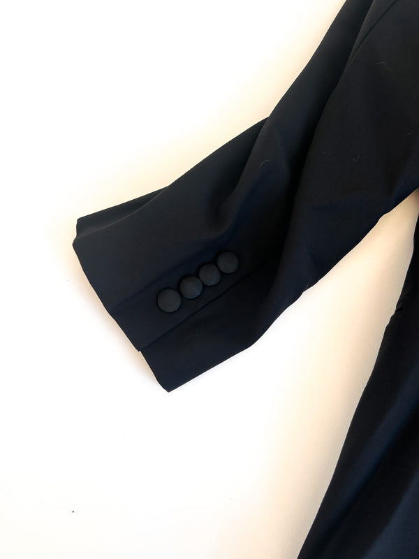 Vintage Polo by Ralph Lauren Black Dinner Jacket - Extra Fine Virgin Wool, Made in Italy, 39R — view 9