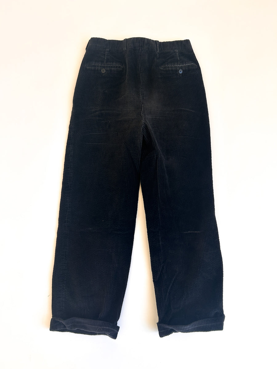 Vintage Gucci Black Wide Corduroy Trousers - 100% Cotton, Made in Italy, IT 48 (32) — alternate view