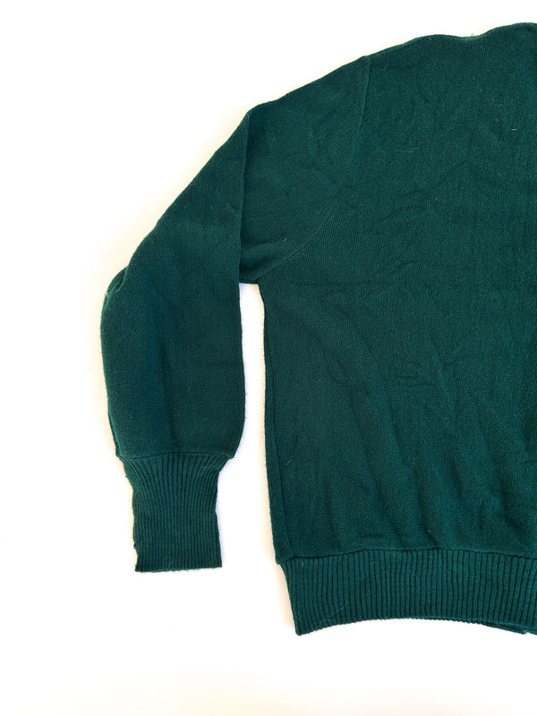 1963-74 Arnold Palmer by Robert Bruce Forest Green Cardigan - ILGWU Union Made in USA, M — view 5