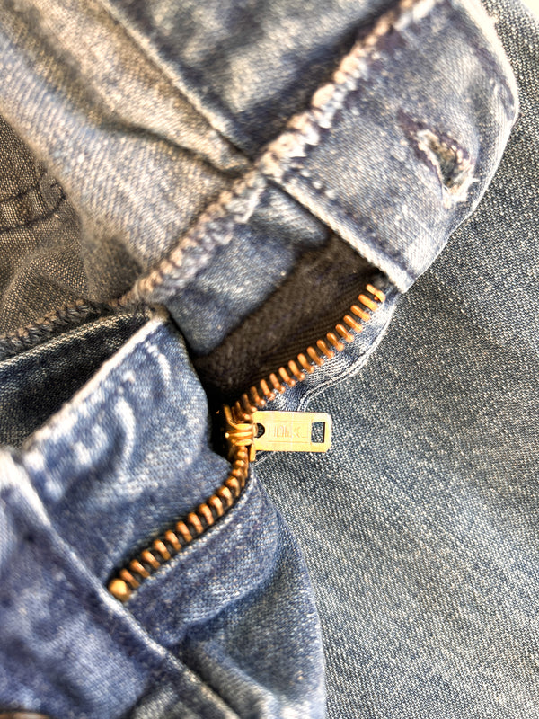 1985 US Navy Bell Bottom Denim Dungarees, Coastal Industries - Ideal Zip, 30 x 27 — view 5