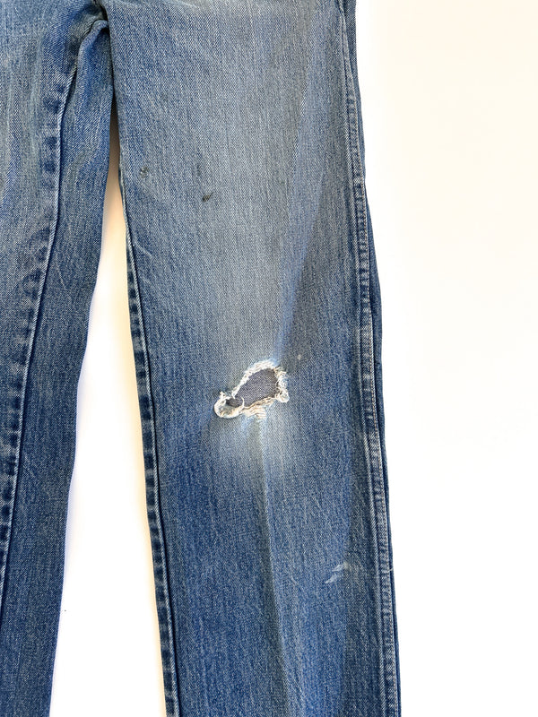 Vintage Calvin Klein Jeans, Cream and Red Back Patch - 100% Cotton, Made in USA, Size 31 — view 6