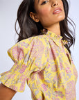 Marnie Top in Citron Floral