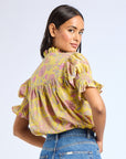 Marnie Top in Citron Floral