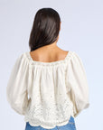 Maureen Top in White Eyelet