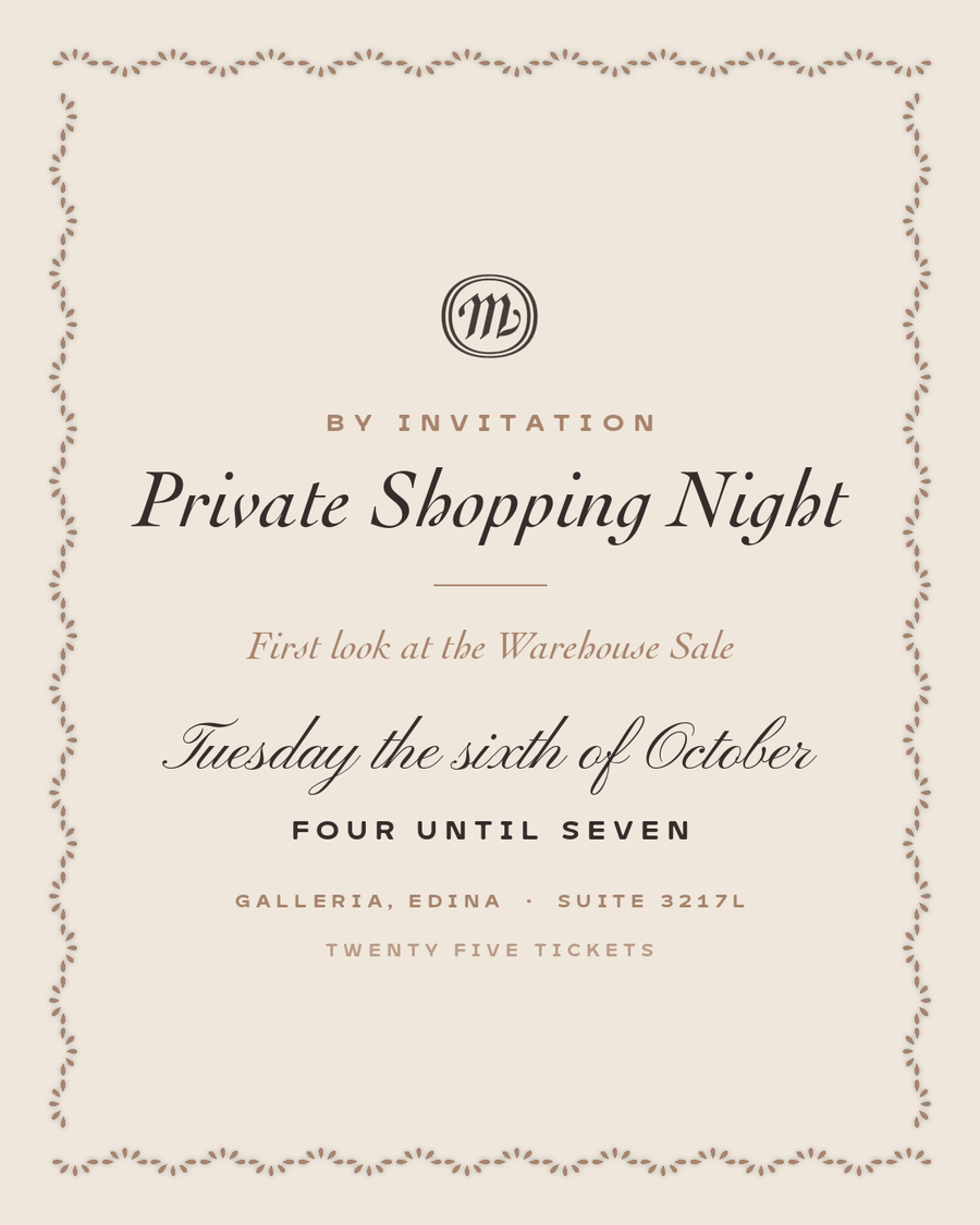 PRIVATE SHOPPING NIGHT - OCTOBER 6th