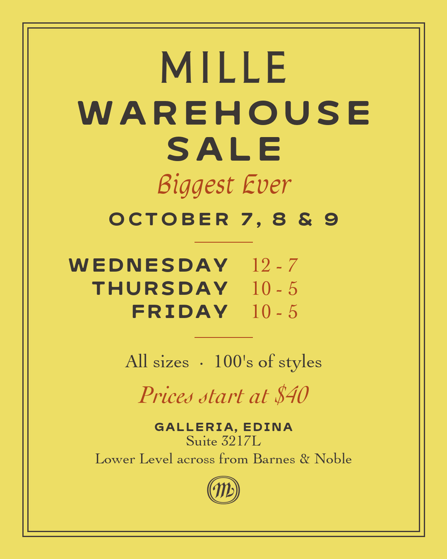 WAREHOUSE SALE - OCTOBER 7, 8 & 9 — alternate view