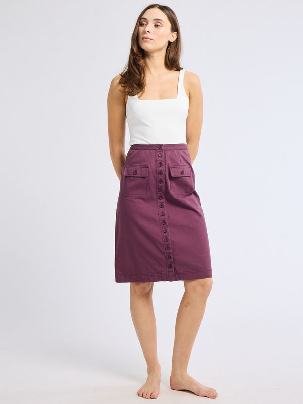 Mirabelle Skirt in Plum — view 7