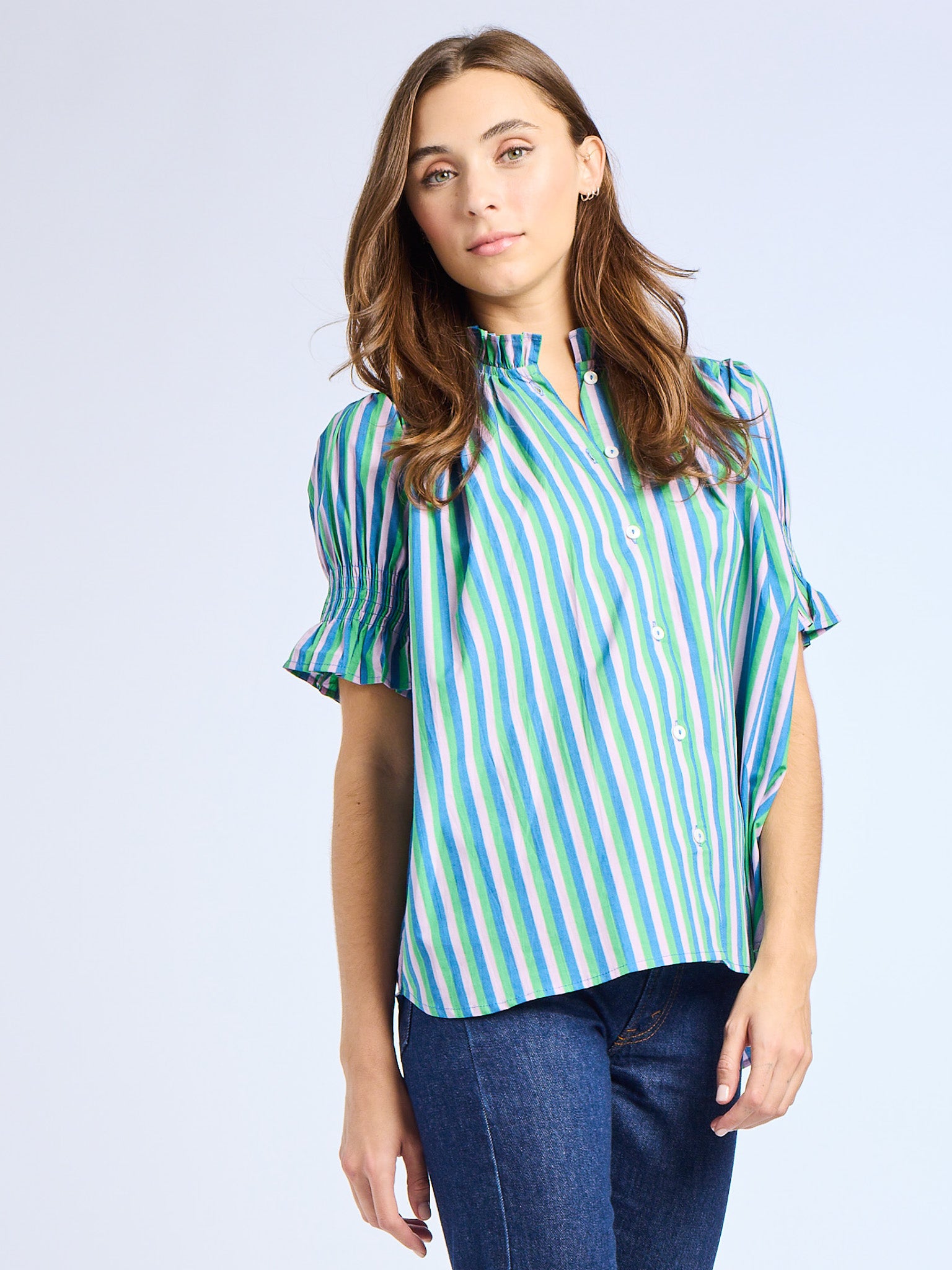 Marnie Top in Printemps Stripe