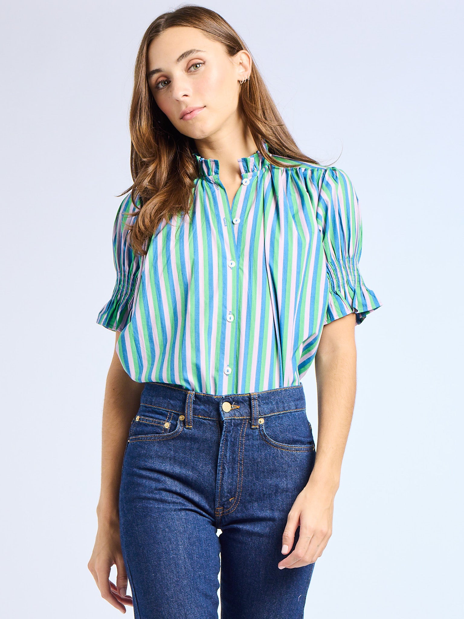 Marnie Top in Printemps Stripe