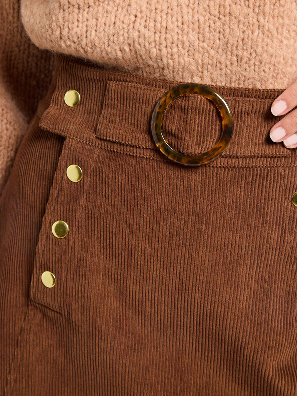 Lorelei Skirt in Coffee Cord — view 7