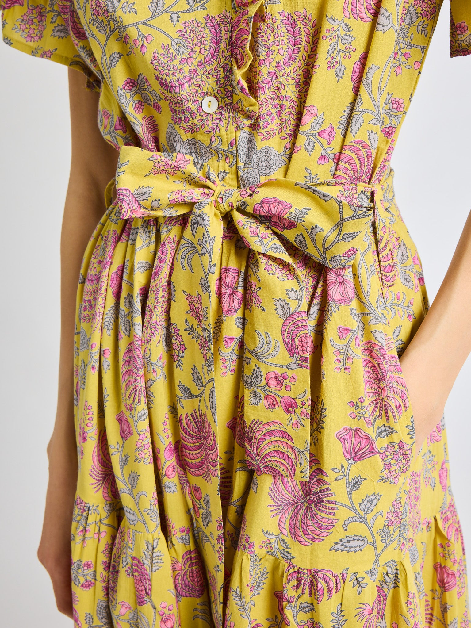 Victoria Dress in Citron Floral