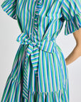 Victoria Dress in Printemps Stripe