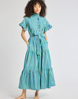 Victoria Dress in Printemps Stripe