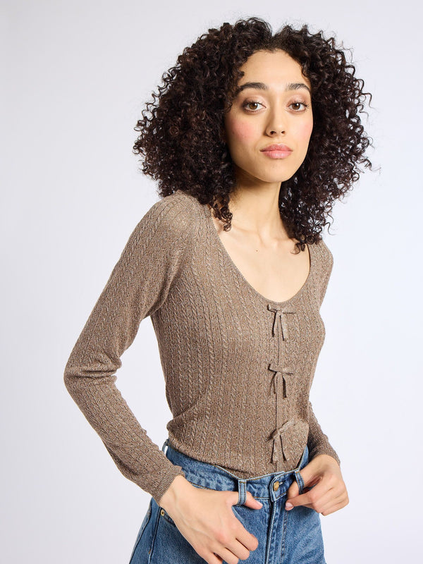 Olive Pullover in Mink — view 6