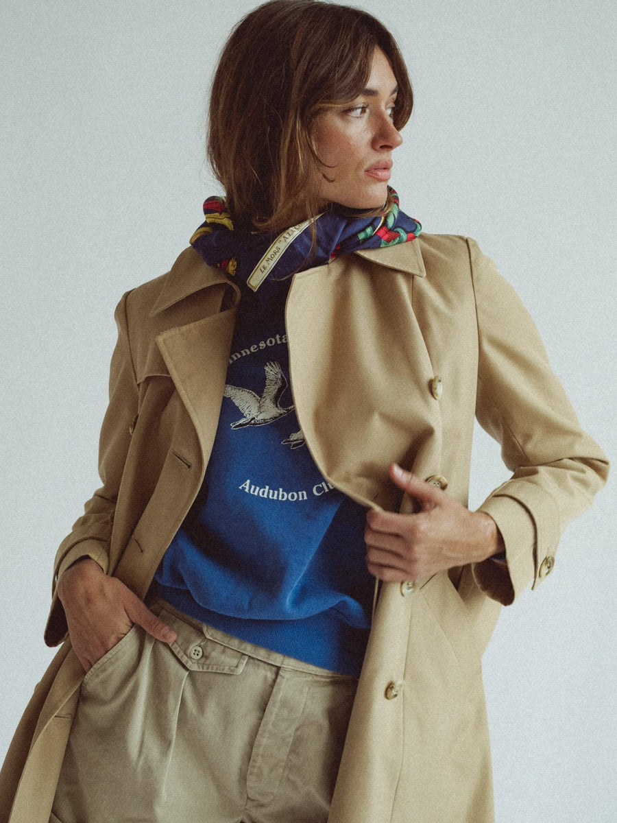 Vintage Aquascutum "Aqua 5" Trench Coat, Royal Warrant, Made in England