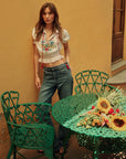 MILLE Clothing Tali Top in Flora Embroidery