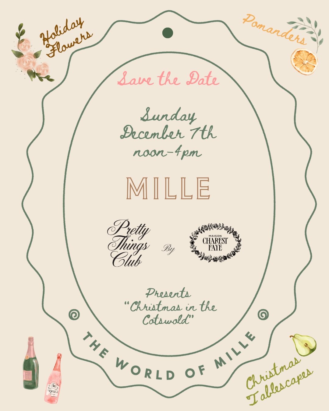 MILLE CHRISTMAS IN THE COTSWOLDS WITH PRETTY THINGS CLUB - DEC 7TH