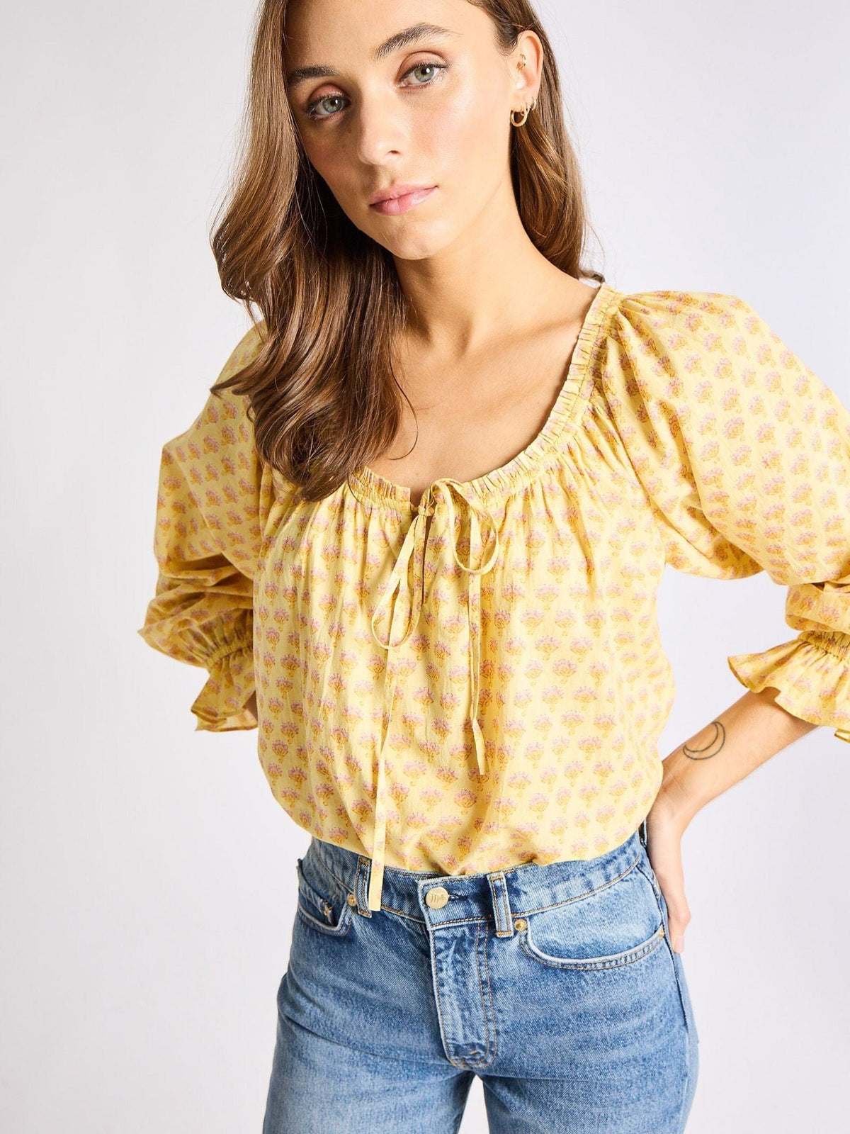 Ada Top in Buttercup — The cloth