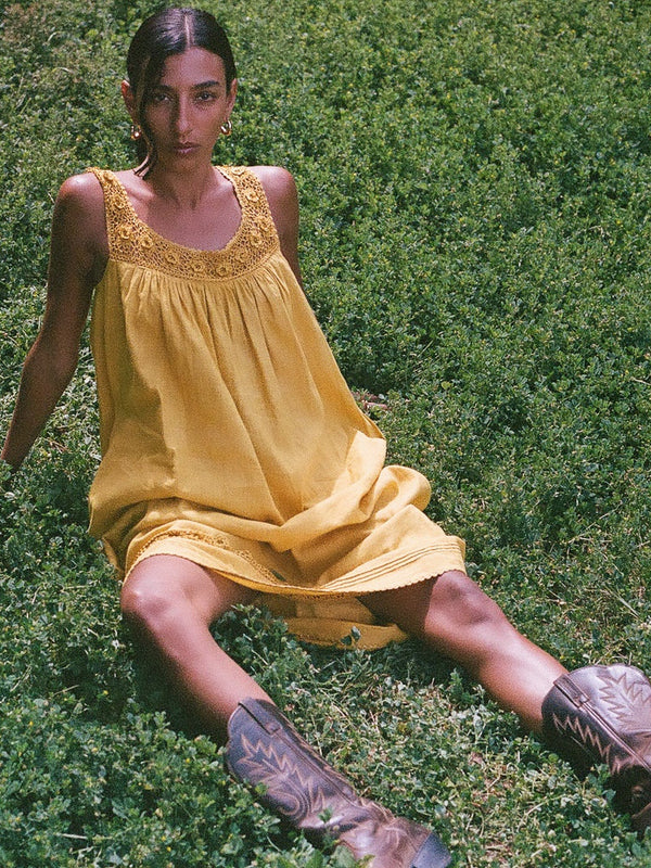 Adelia Dress in Marigold — view 9